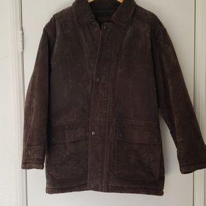 Colebrook Suede/Leather Brown Mens Coat Sz M
